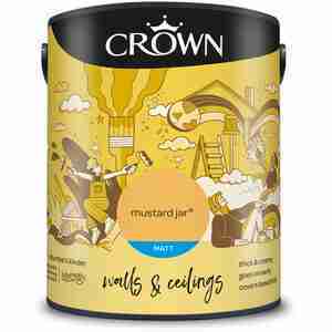 Crown Matt Emulsion Paint - Mustard Jar 2.5L