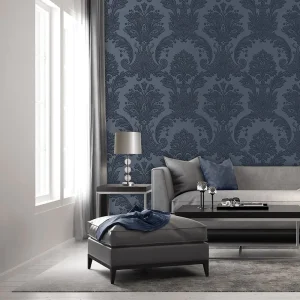 Amara Damask Dark Blue