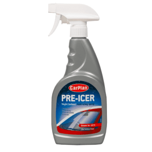 CarPlan Pre-Icer Spray works effectively down to -25°C. It provides reliable frost prevention, even on the coldest mornings, ensuring your windscreen remains free from ice and frost build-up.