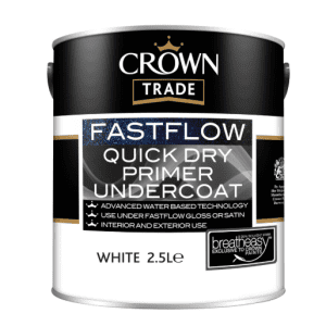 Crown Trade Fastflow Quick Dry Primer Undercoat Paint 2.5L White