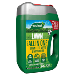 Westland Aftercut All In One Lawn Feed, Weed & Moss Killer - 80m² Spreader