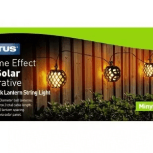 Status Minyip Solar - 6 Flame Effect Lantern String Lights
