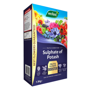 A box of potash sulfate on an angle