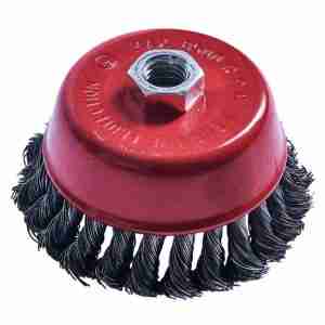 Amtech 100mm (4") Twist knot wire cup brush