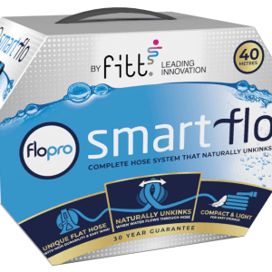 FloPro SmartFlo – No Kink Complete Garden Hose Set – 40m