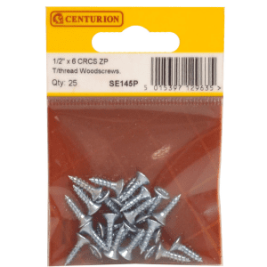 1/2" x 6 ZP Cross Recessed Hardened