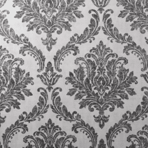 Crown Tulsa Damask White/Charcoal