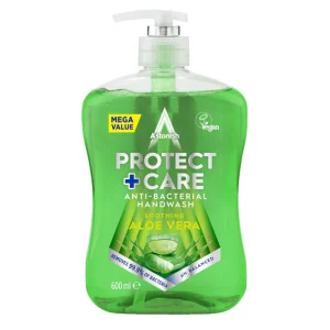 Astonish Anti-Bacterial Aloe Vera Handwash in a clear dispenser