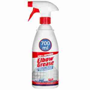 Elbow Grease Mould & Mildew Stain Remover in a 700ml white spray bottle