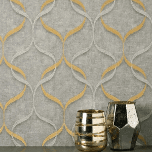 Fine Décor Wave Grey/Gold