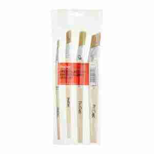 ProDec 4 pc Slant Cut Synthetic Lining Fitch Brush Set