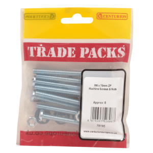Machine Screws & Nuts - M6 x 75mm