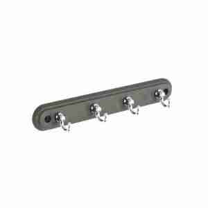 Key Hook Rail Grey 4 Hooks in Chrome