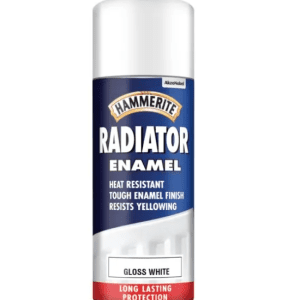 Hammerite Radiator Enamel Gloss White 400ml – Heat Resistant Paint for Radiators & Pipes