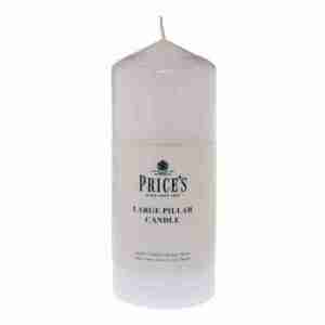 Large Unscented classice white pillar candle