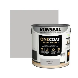 Ronseal One Coat Everywhere - Matt Paint 2.5L Slate Grey